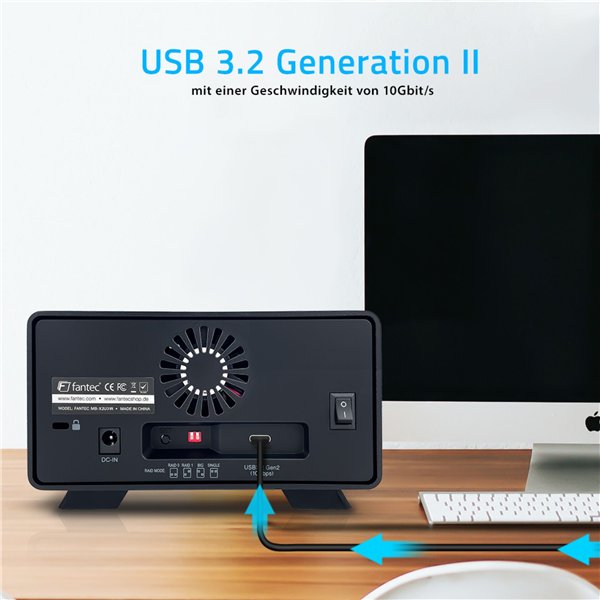 FANTEC MB-X2U31H 2x 3,5  alloggiamento