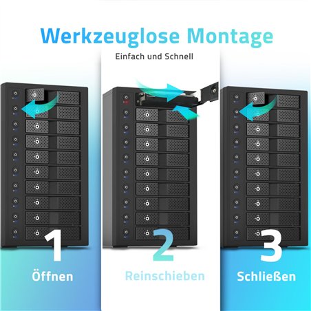 FANTEC MB-X10U31H 10x 3,5  alloggiamento