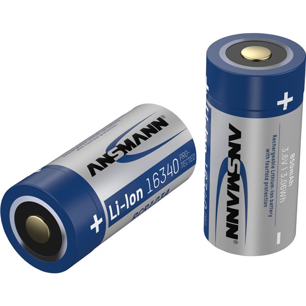 Ansmann 16340 Li-Ion batt.850mAh 3,6V versione standard 1300-0017