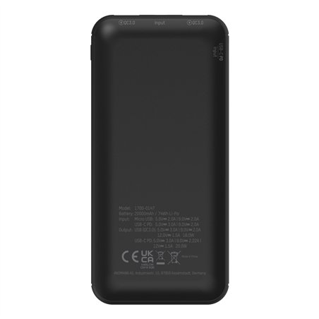 Ansmann Powerbank 20.000 mAh PB320PD USB-C Ein/Ausg.1700-0147