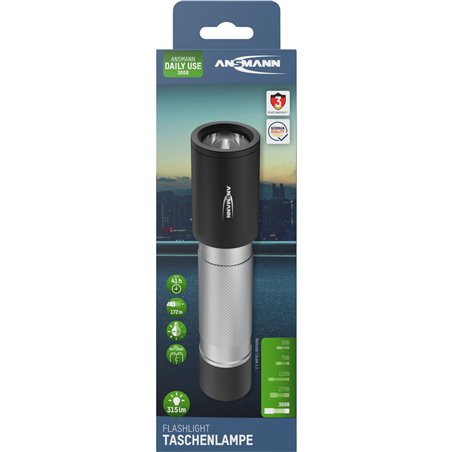 Ansmann LED torcia elettr. Daily Use 300B incl.2xBaby C 1600-0430