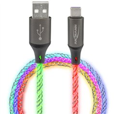 Ansmann USB-A / USB-C cavo con illuminaz. LED 100cm  1700-0158