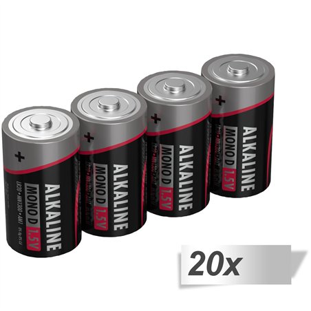 20x4 Ansmann Alcaline Mono D LR 20 red-line         5015581