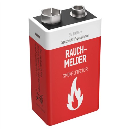 10x1 Ansmann litio 9V blocco speciale per rilevatori di fumo