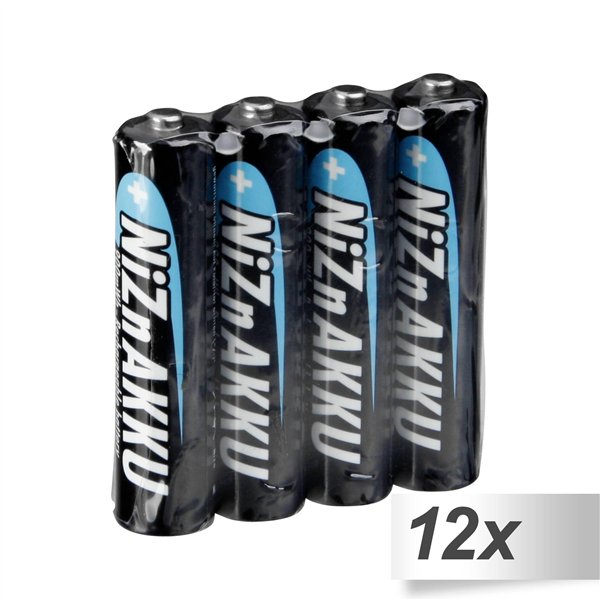 12x4 Ansmann NiZn batt. Micro AAA 900 mWh