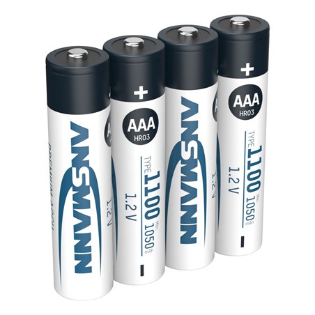 12x4 Ansmann NiMH batt. 1100 Micro AAA 1050 mAh