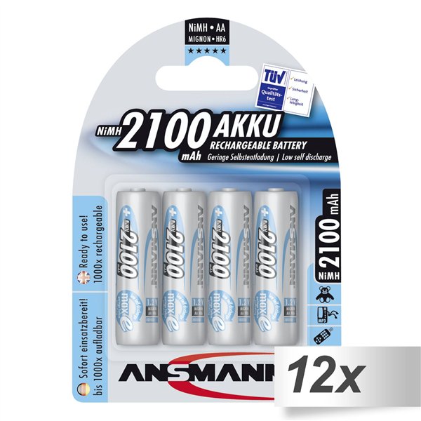 12x4 Ansmann maxE NiMH batt. Mignon AA 2100 mAh       5035052
