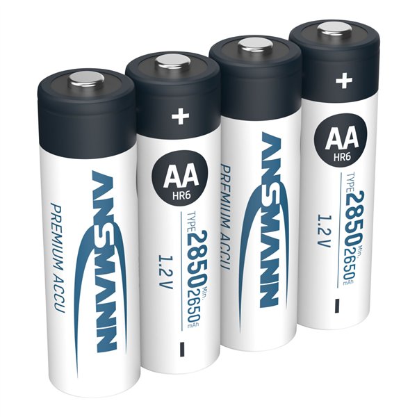 12x4 Ansmann NiMH batt. 2850 Mignon AA 2650 mAh