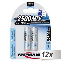12x2 Ansmann maxE NiMH Akku 2500 Mignon AA 2400 mAh