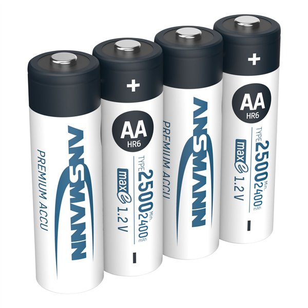 12x4 Ansmann maxE NiMH Akku 2500 Mignon AA 2400 mAh