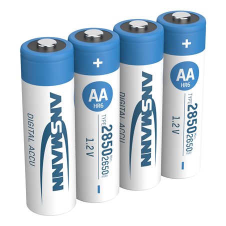 12x4 Ansmann NiMH batt. 2850 Mignon AA 2650 mAh DIGITAL