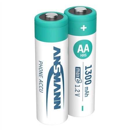 12x2 Ansmann maxE NiMH batt. Mignon AA 1300 mAh DECT PHONE