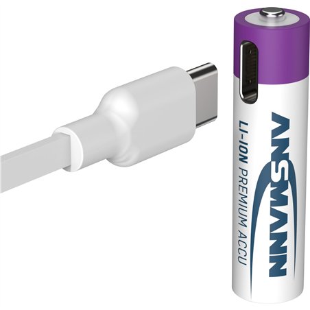 1x4 Ansmann Lithium batt. Micro AAA 400mAh + cavo ric. 1311-0028