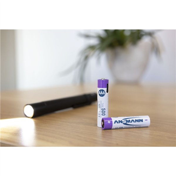 1x4 Ansmann Lithium batt. Micro AAA 400mAh + cavo ric. 1311-0028