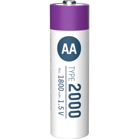 1x4 Ansmann Lithium batt. Mignon AA 1800mAh + cavo ric. 1312-0036