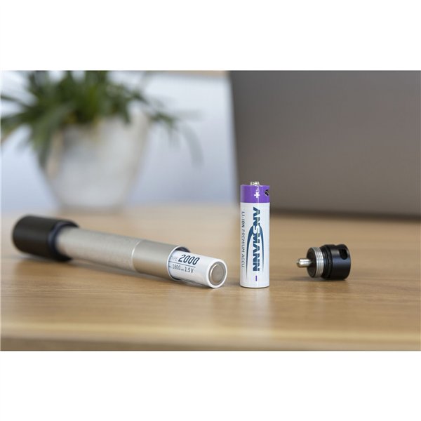 1x4 Ansmann Lithium batt. Mignon AA 1800mAh + cavo ric. 1312-0036