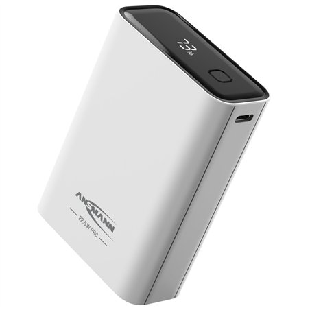 Ansmann Powerbank PRO 20.000 mAh USB-A+C Port 22,5W bia.1700-0157