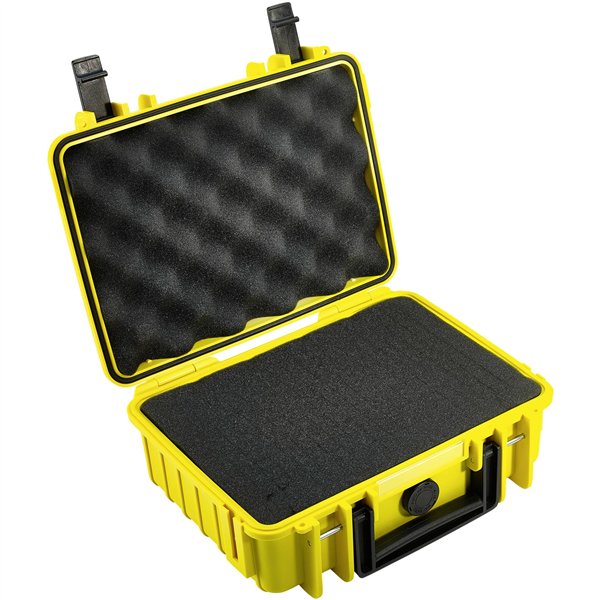 B&W Outdoor Case Type 1000 giallo incl. spugna sintetica