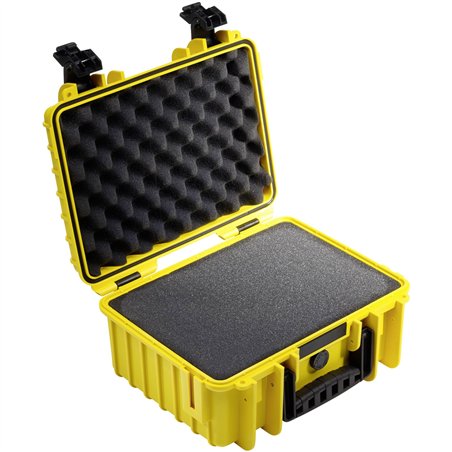 B&W Outdoor Case Type 3000 giallo con inserto gommapiuma