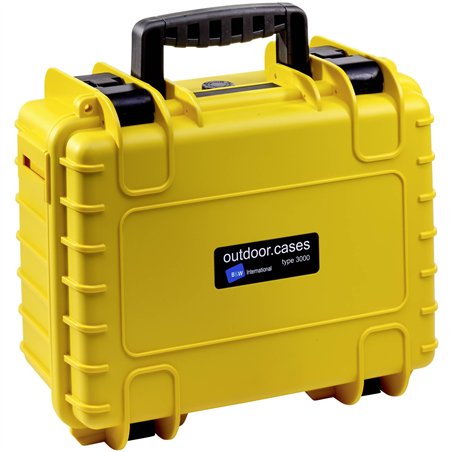 B&W Outdoor Case Type 3000 giallo con inserto gommapiuma