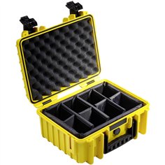 B&W Outdoot Case Type 3000 giallo con divisione scomparti