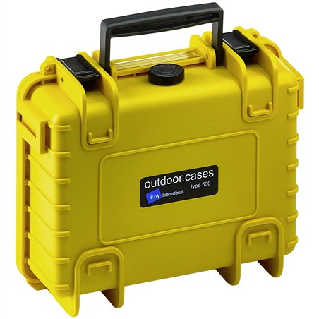 B&W Outdoor Case Type 500 giallo con inserto spugna sint.