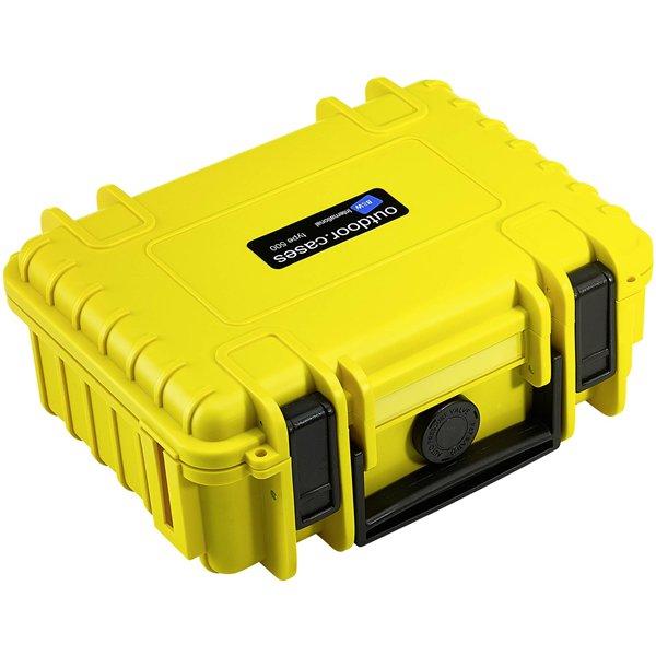 B&W Outdoor Case Type 500 giallo con inserto spugna sint.