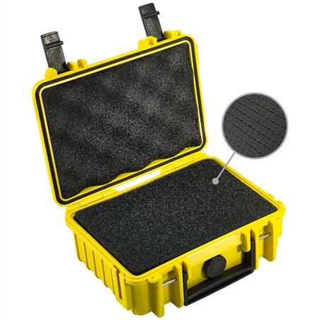 B&W Outdoor Case Type 500 giallo con inserto spugna sint.