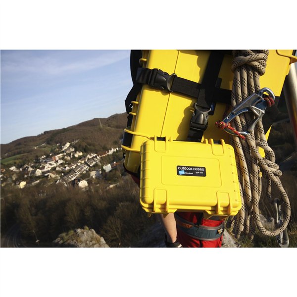 B&W Outdoor Case Type 500 giallo con inserto spugna sint.