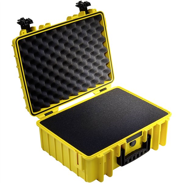 B&W Outdoor Case Type 5000 giallo con inserto schiuma