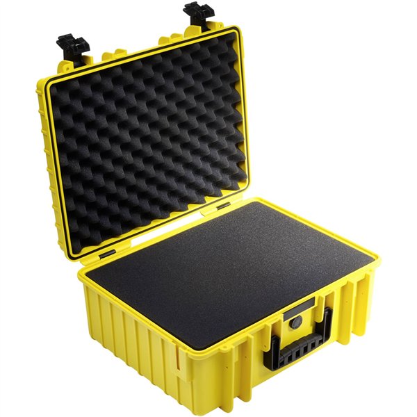 B&W Outdoor Case Type 6000 giallo con inserto spugna sint.