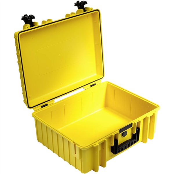 B&W Outdoor Case Type 6000 giallo con inserto spugna sint.