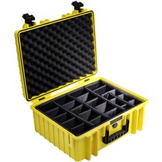 B&W Outdoor Case Type 60000 giallo con suddivis. scomparti