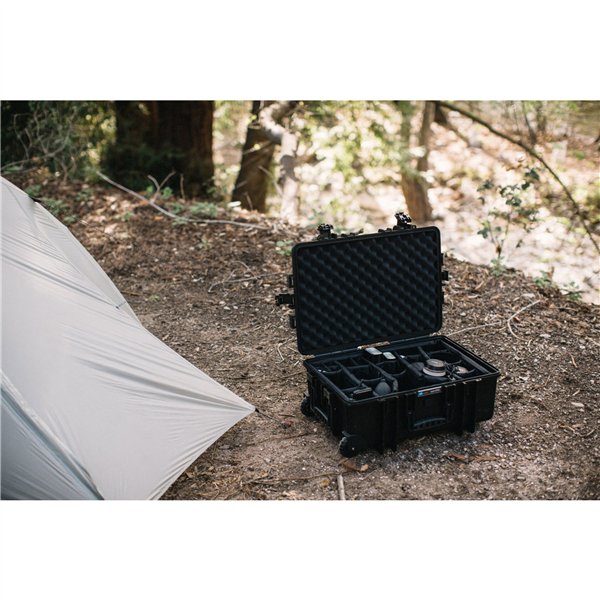 B&W Outdoor Case Type 6700 con divisione scomparti, nero