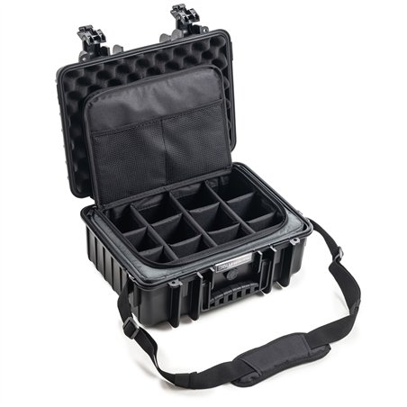 B&W valigia outdoor tipo 4000 nero con borsa fotocamera