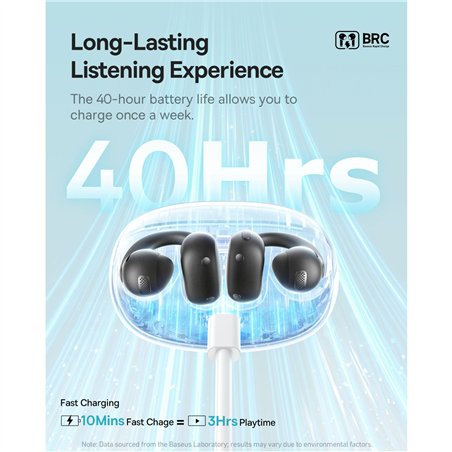 Baseus Bowie MC1 OL Open-Ear TWS Earbuds nero