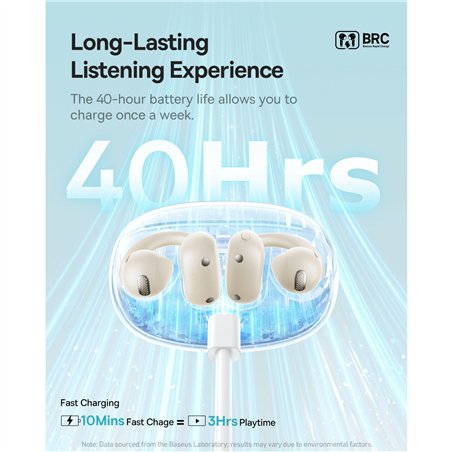 Baseus Bowie MC1 OL Open-Ear TWS Earbuds bianco