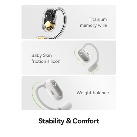 Baseus Eli Sport 1 Open-Ear TWS Earbuds bianco