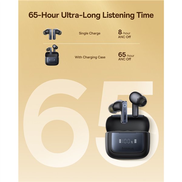 Baseus Bowie 35 True cuffie wireless nero