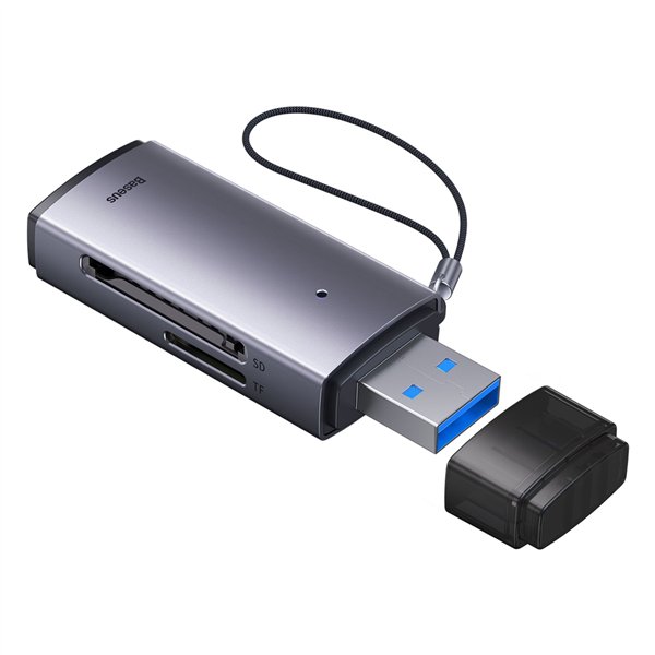 Baseus Lite Serie USB-A lettore schede grigio