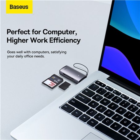 Baseus Lite Serie USB-A lettore schede grigio