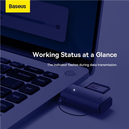 Baseus Lite Serie USB-A lettore schede grigio