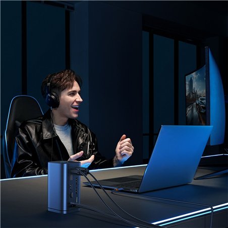 Baseus Spacemate Series 11-in-1 (WIN) Docking Station, grigio