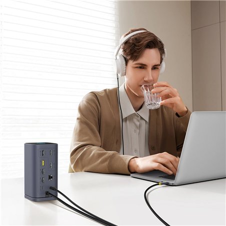 Baseus Spacemate Series 11-in-1 (MAC) Docking Station, grigio