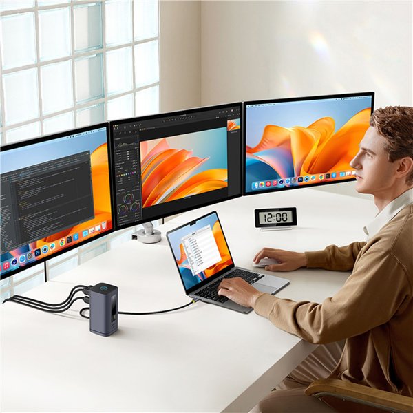 Baseus Spacemate Series 11-in-1 (MAC) Docking Station, grigio