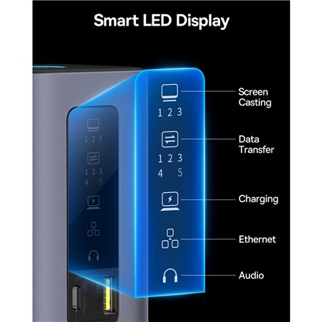 Baseus Spacemate Series 11-in-1 (MAC) Docking Station, grigio