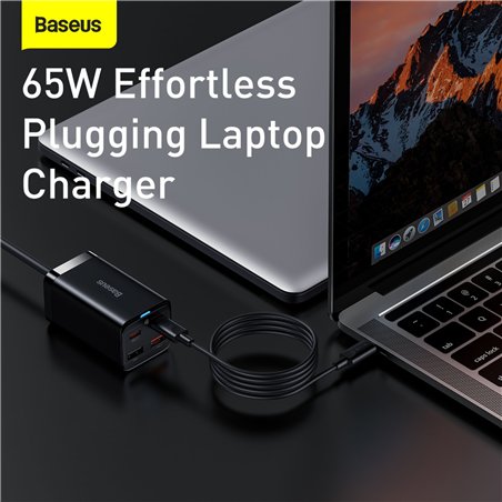 Baseus GaN3 caricat. rap. 65W EU incl. cavo ricarica rapida 1m