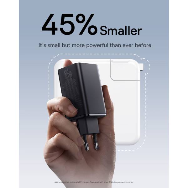 Baseus GaN6 Pro 65W EU incl. cavo di ricarica 1m