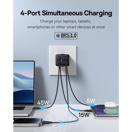 Baseus GaN6 Pro 65W EU incl. cavo di ricarica 1m