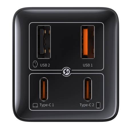 Baseus GaN6 Pro 100W EU con cavo ricarica 1m nero